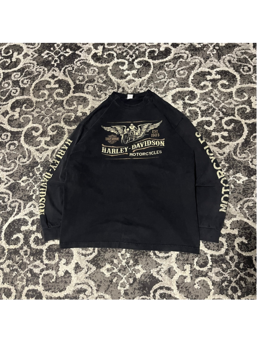 Men's Harley-Davidson Black Gold Long Sleeve Tee XL